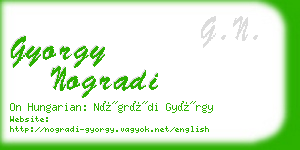 gyorgy nogradi business card